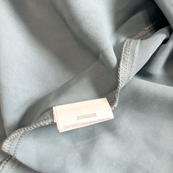 NWT Billy J Celina Steel Blue Satin Midi Dress Women’s AU 6 / US 2 Side Slit - Picture 12 of 12